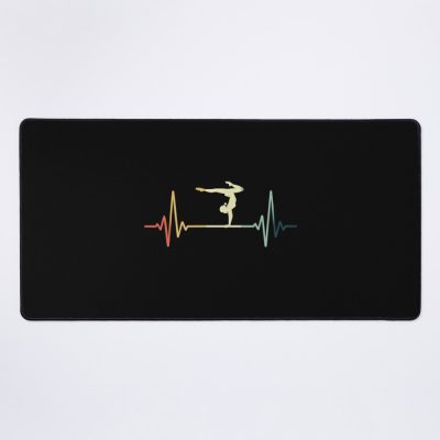 Gymnastics Heartbeat Vintage Mouse Pad Official Gymnastics Gifts Store Merch