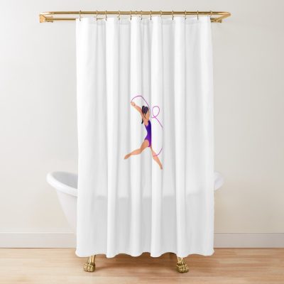 Gymnastics Shirt, Gymnastics Gift Shower Curtain Official Gymnastics Gifts Store Merch