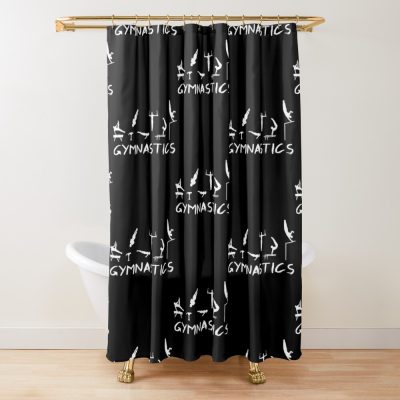 Gymnastics Man Shower Curtain Official Gymnastics Gifts Store Merch