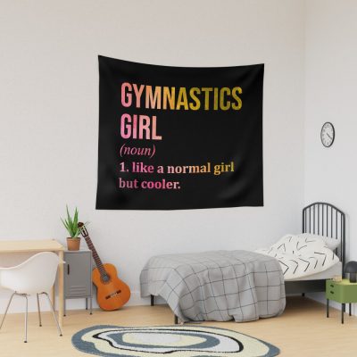 Gymnastics Girl Definition In Watercolor Tapestry Official Gymnastics Gifts Store Merch