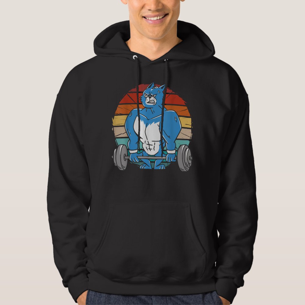 vintage funny muscular cartoon cat lifting weight hoodie r39e758e06dda4f0ea8bd9a4cc50efc6b jg5fo 1000 - Gymnastics Gifts