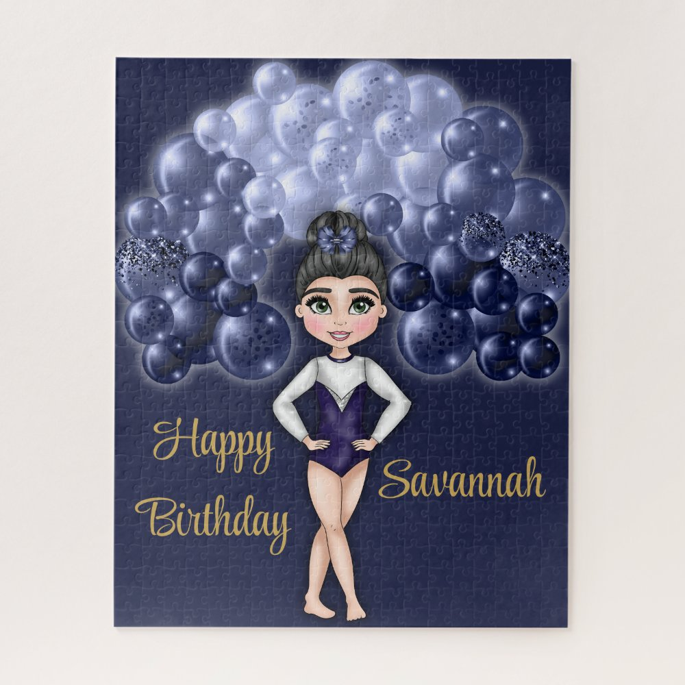 Personalized Gymnastics Best Birthday Party Jigsaw Puzzle