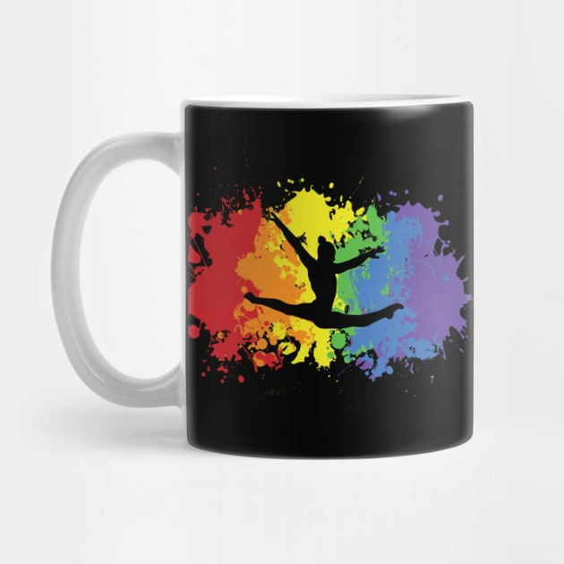 Rainbow Gymnastics Splatter Mug